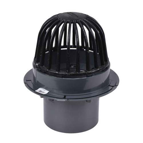 OATEY 78046 6" PVC Roof Drain w/ Cast Iron Dome & Dam Collar