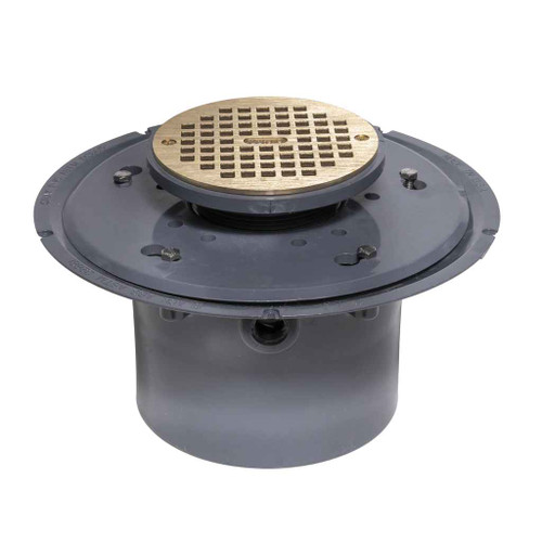 OATEY 72126 6" PVC Adj. Commercial Drain w/ 6" SS Grate