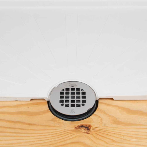 OATEY 42045 2 in. 2-Part PVC Solvent Weld Shower Drain with Stainless Steel Strainer