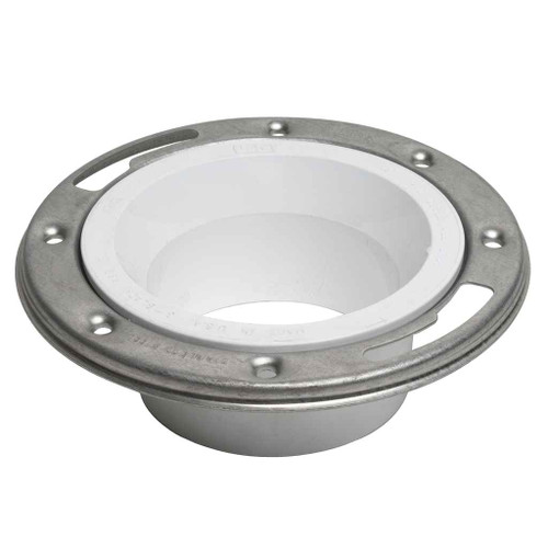 OATEY 43495 3 in. x 4 in. PVC Closet Flange with Stainless Steel Ring without Test Cap
