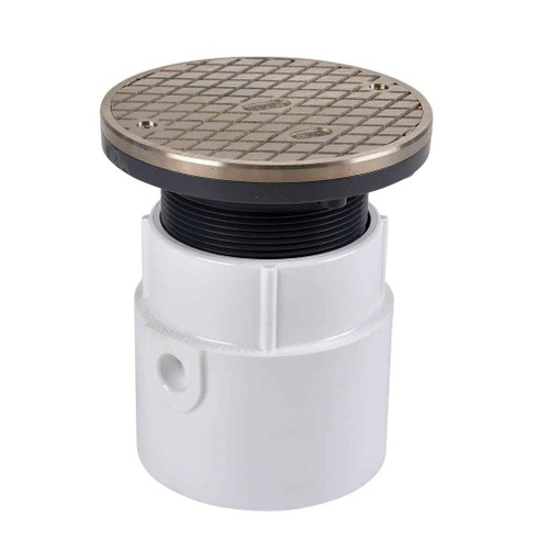 OATEY 74158 4 In. PVC Pipe Base General Purpose Cleanout w/ 6 In. NI Cover