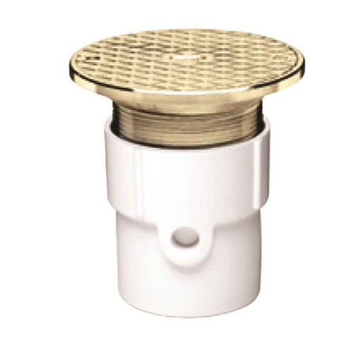 OATEY 74217 3 In. or 4 In. PVC General Purpose Cleanout w/ 6 In. Cast BR Cover & Round Top