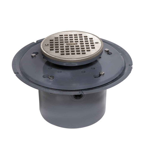 OATEY 72156 6" PVC Adj. Commercial Drain w/ 6" NI Grate