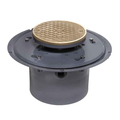 OATEY 74126 6" PVC Adj Commercial Cleanout w/ 6" BR Cover