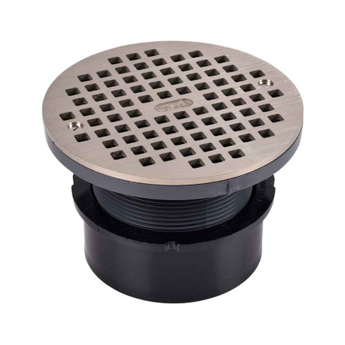 OATEY 82159 4" ABS Hub Base General Purpose Drain w/ 6" NI Grate