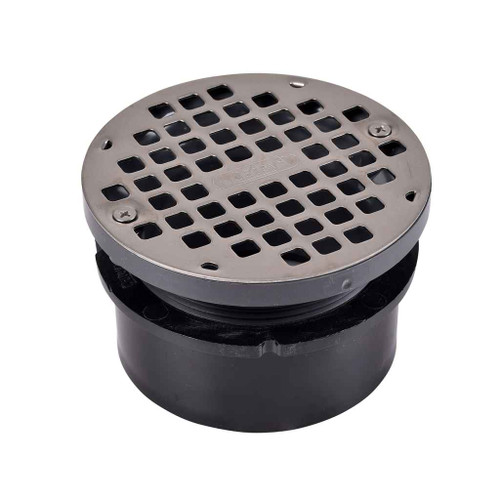 OATEY 82019 4" ABS Hub Base General Purpose Drain w/ 5" SS Grate