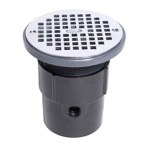 OATEY 82187 3" or 4" ABS General Purpose Drain w/ 6" CHR Grate