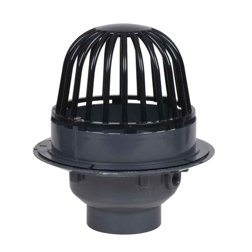OATEY 78034 4" PVC Roof Drain w/ ABS Dome & Dam Collar