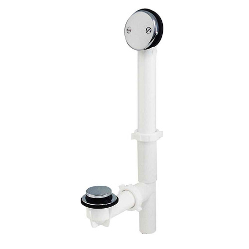 OATEY P9228 Dearborn® Full Kit, Plastic Tubular – Touch-Toe Stopper with Chrome Finish Trim