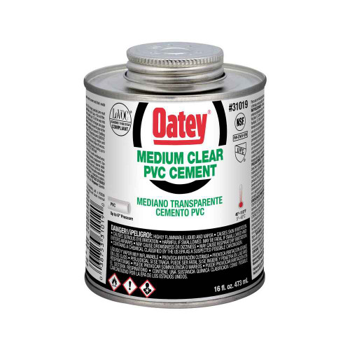 OATEY 31019 16 oz. PVC Medium Body Clear Cement