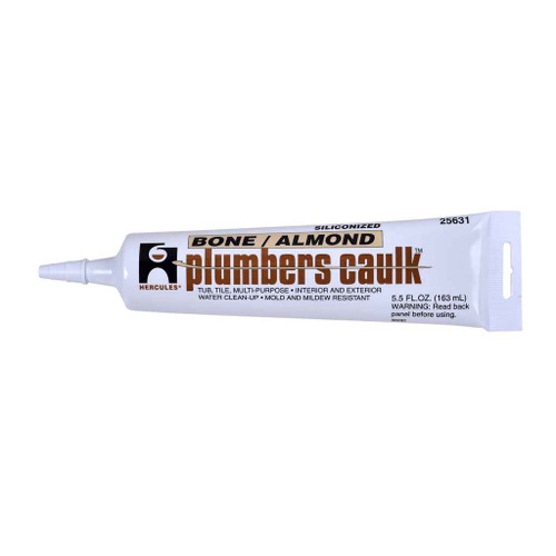 OATEY 25631 Hercules® 5.5 oz. Plumbers Caulk™ Almond/Bone - Tube Display OATEY 25631 Hercules® 5.5 oz. Plumbers Caulk™ Almond/Bone - Tube Display