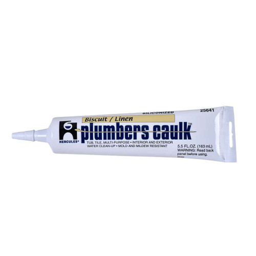 OATEY 25641 Hercules® 5.5 oz. Plumbers Caulk™ Biscuit/Linen - Tube Display OATEY 25641 Hercules® 5.5 oz. Plumbers Caulk™ Biscuit/Linen - Tube Display
