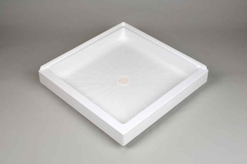 Mustee 3434DTM DURABASE SHOWER FLOOR 34X34 DOUBLE THRESHOLD