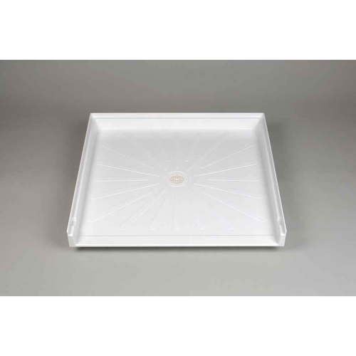 Mustee 3739M CAREGIVER TRANSFER SHOWER FLOOR 37X39 WHITE