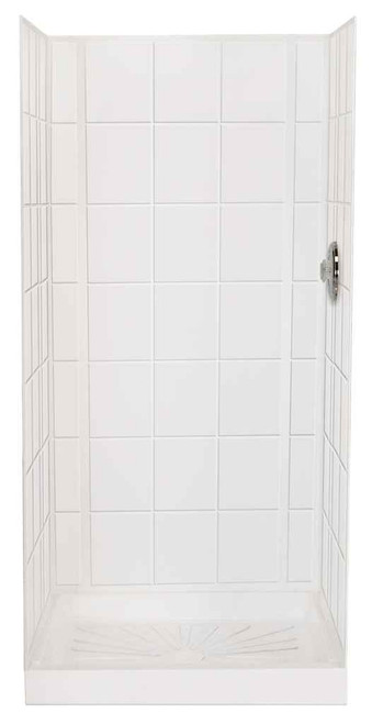 Mustee 557WHT DURAWALL BATHTUB WALL WHITE FIBERGLASS FITS 30X60 & 32X60
