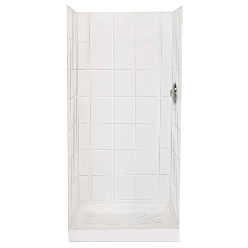 Mustee 557WHT DURAWALL BATHTUB WALL WHITE FIBERGLASS FITS 30X60 & 32X60