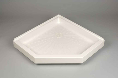 Mustee 3838CBT DURABASE NEO-ANGLE SHOWER FLOOR 38X38 BISCUIT