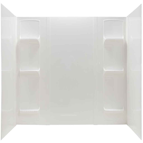 Mustee 56WHT DURAWALL BATHTUB WALL WHITE FITS UP TO 42X72 ALCOVE