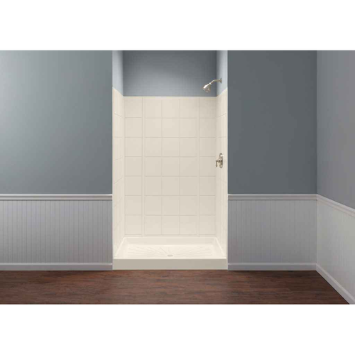 Mustee 572TBN VARISTONE™ Square/Rectangular Shower/Bathtub Wall System - Bone
