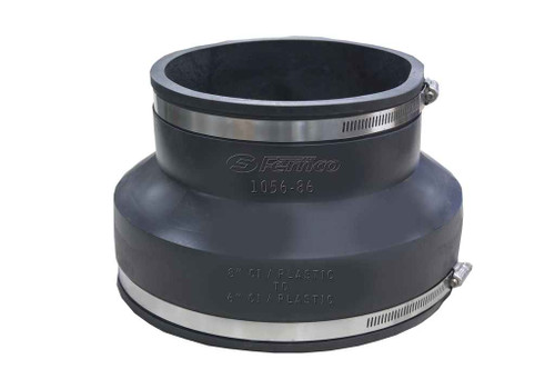 Fernco 1056-86 1056-86 8-in.x6-in. Flexible PVC Compression Coupling