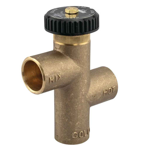 Watts LF70A 3/4 3/4 In Brass Lead Free Hot Water Extender Mixing Valve