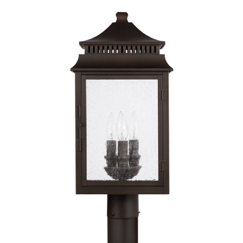 Capital Lighting CAP-936932 Sutter Creek Transitional 3-Light Outdoor Post-Lantern