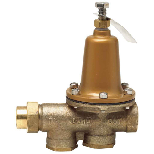 Watts 0009392 1 1/4 In Lead Free Water Pressure Reducing Valve, NPT Female Union x NPT Female, SS Seat, Adjustable 25-75 psi