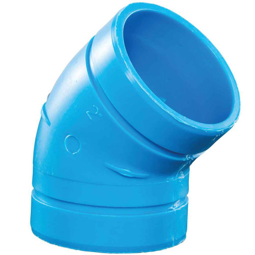 Watts NH-BL-1.5-45E Elbow, 45 Degree, No Hub, 1.5 IN, Blueline