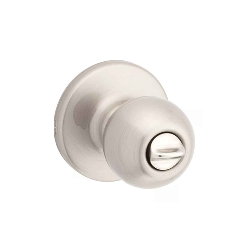 Kwikset 300P-CP Polo Privacy Knob, Round Corner Adjustable Latch, Round Corner Strike