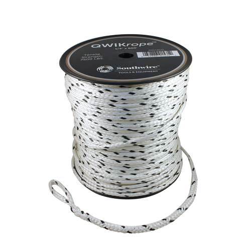 Southwire QWIKrope 9/16" x 300' 12-Strand UHMWPE Pulling Rope with 32,000 lb Breaking Strength