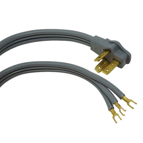 Southwire 90148809 9014SW8809 Range Replacement Cord - 6/2-8/1 50-Amp Flat SRDT 3-Wire 4' with NEMA 10-50 Plug - Gray