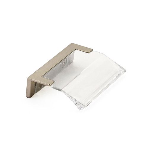 Schaub 323 1-1/4" Center to Center Positano Arch Clear Cabinet Edge Pull