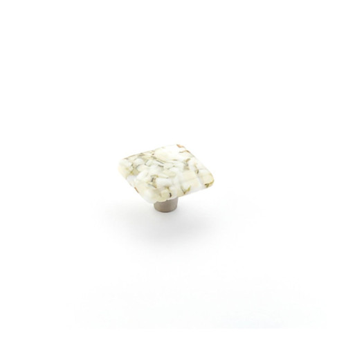 Schaub 34 1-1/2" Square Glass Ice Cabinet Knob