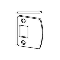 Schlage Residential 10-092 B Series Round Corner Full Lip Strike Plate 1-5 and 8" x 2-1 and 4"