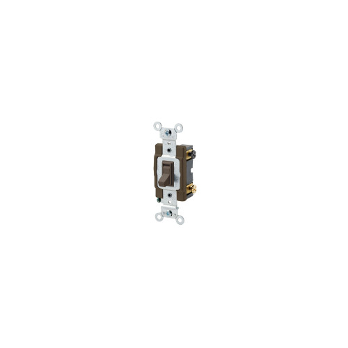 Leviton 54522-2 20 Amp Double-Pole Toggle Switch, Commercial Grade, Brown