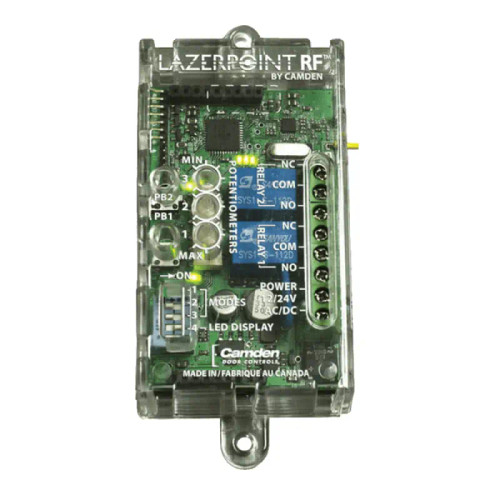 Camden CM-RX91 Wireless Single Relay Receiver – 915 MHz Lazerpoint RF, 12–24 V, Push-and-Learn Setup