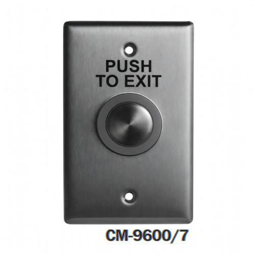Camden  CM-9610 Narrow Faceplate Illuminated Piezoelectric Push/Exit Switch