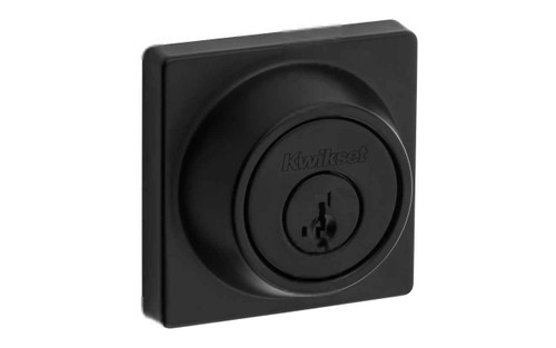 Kwikset 660SQT.DS Single Cylinder Square Deadbolt SmartKey with RCAL Latch and Dual RCS and 5303 Full Lip Strike K3