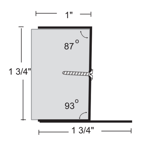 NGP 562-TAN 84" Single Beveled Edge Astragal on Inactive Leaf