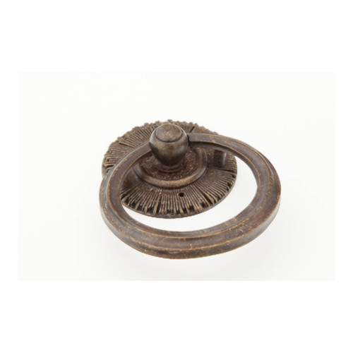 Schaub 977 2-1/4" x 3" Sunburst Ring Pull and Backplate