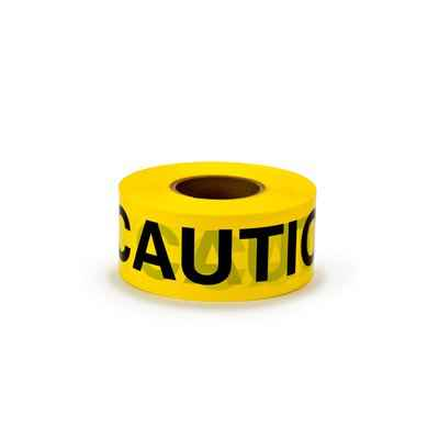 3M Scotch Barricade Tape 300 Series CAUTION 3 in x 1000 ft Yellow Polyethylene Film Safety Tape
