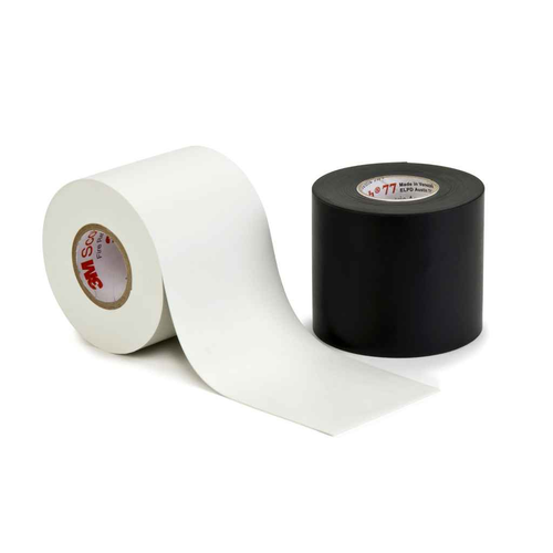 3M 7100004701 Scotch Fire-Retardant Electric Arc Proofing Tape 77, 3 in x 20 ft, Black, 1 roll/carton, 10 rolls/Case
