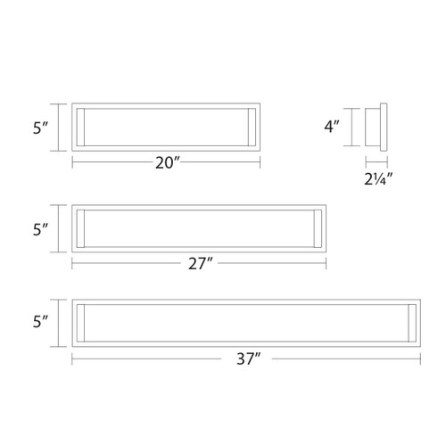 WAC Lighting WAC-WS-180137-30 Metro LED Energy Star Bathroom Vanity & Wall Light