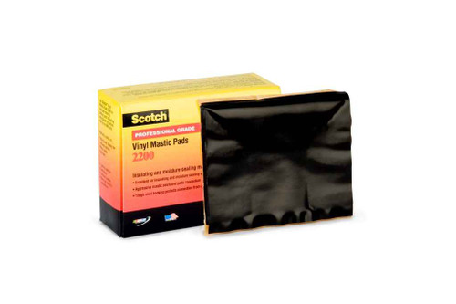 3M 2200-3.25X4.5IN Scotch Vinyl Mastic Pad 2200, 3-1/4 in x 4-1/2 in, Black, 10pads/carton, 50 pads/Case
