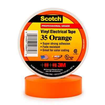 3M 35-ORANGE-3/4X66FT 35 Orange 3/4" x 66' Vinyl Color Coding Tape