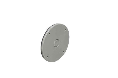 Arlington Industries FBC42252GY Gray cover for the FBC42251GY with 1/2" knockout in center.