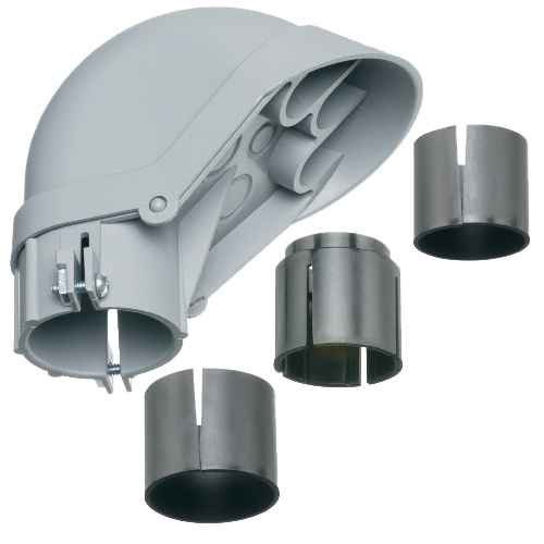 Arlington Industries PVC1040 PVC Entrance cap for rigid, IMC, EMT, Rigid PVC. Trade Size 1-1/2", 1-1/4". Mast size 1-1/2", 1-1/4". Wire Holes two at .823 and one at .635. Arlington Industries PVC1040 PVC Entrance cap for rigid, IMC, EMT, Rigid PVC. Trade Size 1-1/2", 1-1/4". Mast size 1-1/2", 1-1/4". Wire Holes two at .823 and one at .635.