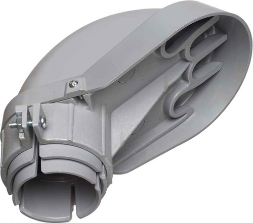 Arlington Industries PVC109 PVC Entrance cap for rigid, IMC, EMT, Rigid PVC. Trade Size 3", 3-1/2" and 4". Mast Size 3", 3-1/2" and 4". Wire Holes two at 1.4 and one at 1.25. Arlington Industries PVC109 PVC Entrance cap for rigid, IMC, EMT, Rigid PVC. Trade Size 3", 3-1/2" and 4". Mast Size 3", 3-1/2" and 4". Wire Holes two at 1.4 and one at 1.25.