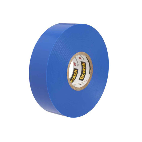 3M 7000132637 Scotch Vinyl Color Coding Electrical Tape 35, 1/2 in x 20 ft, Blue, 10 rolls/carton, 100 rolls/Case 3M 7000132637 Scotch Vinyl Color Coding Electrical Tape 35, 1/2 in x 20 ft, Blue, 10 rolls/carton, 100 rolls/Case