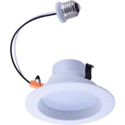 EiKO DK4-13W/11/830-D-120-W/B Downlight Kit 4 Inch 13W 1100lm 80CRI 3000K Dim Wet Location 120V White Baffle ES E26 Base
